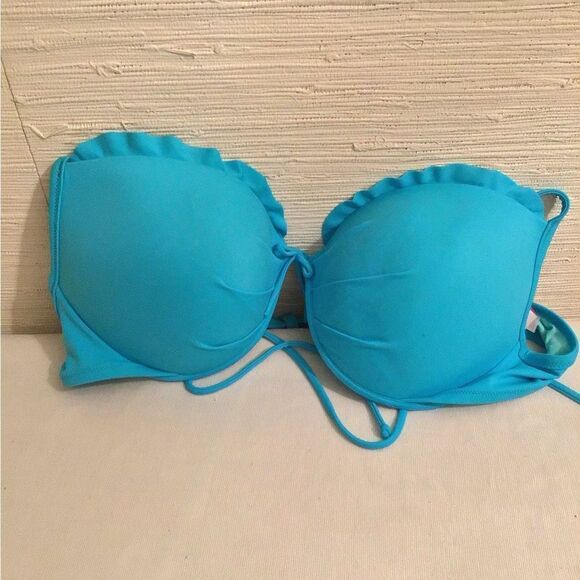 Victoria's Secret Neon Blue Push Up Bikini Top - Picture 2 of 5